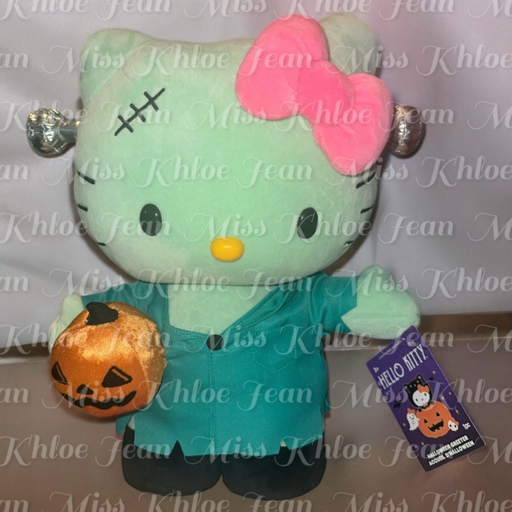 - Hello Kitty Halloween Frankenstein Plush